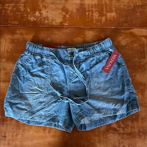 Merona Light Blue High-Waist Drawstring Utility Shorts Sz Small